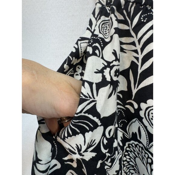 Maggy London Womens Buckle Halter Midi Dress Size 12 Black Floral Couture NWT - Picture 8 of 16